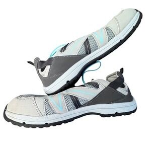 Nevados Vent Womens Grey Turquoise Bungee Lace Hiking Shoes Size 8M 1566112